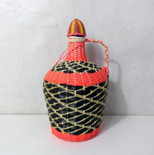 Bouteille scoubidou vintage TBE 34cm