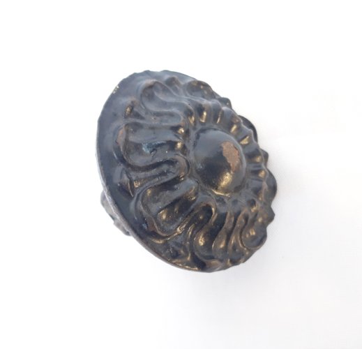 Bouton de porte ancien fonte ouvragée rosace