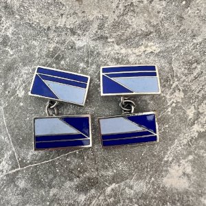 Art Deco Cufflinks 1925 Enamelled Modernist Vintage Design Antique