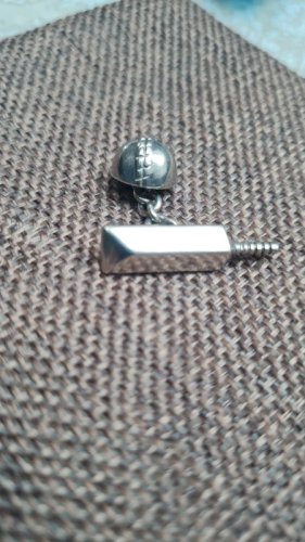 Boutons de manchette - boule de Cricket - en argent 925