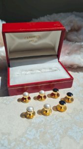 Cufflinks in their box