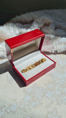 Boutons de manchette dans leurs boite