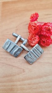 Silver cufflinks