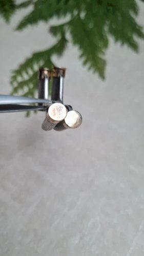 Boutons de manchette Hermès Paris- douille de fusil - en argent et or poinçons pas visible