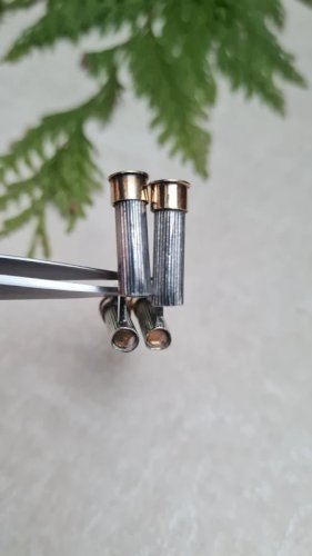 Boutons de manchette Hermès Paris- douille de fusil - en argent et or poinçons pas visible