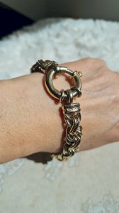 Bracelet Agatha gros maillons Paris en métal doré vintage
