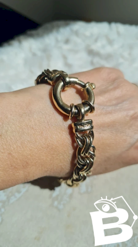 Bracelet Agatha gros maillons Paris en métal doré vintage