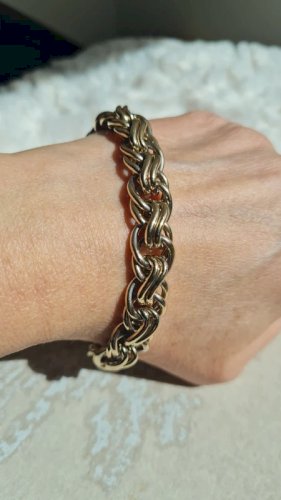 Bracelet Agatha gros maillons Paris en métal doré vintage
