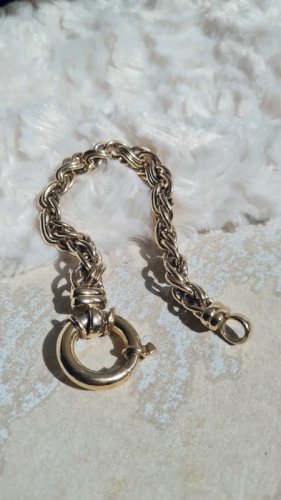 Bracelet Agatha gros maillons Paris en métal doré vintage