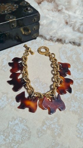 Bracelet Agatha vintage breloques petits chiens années 80