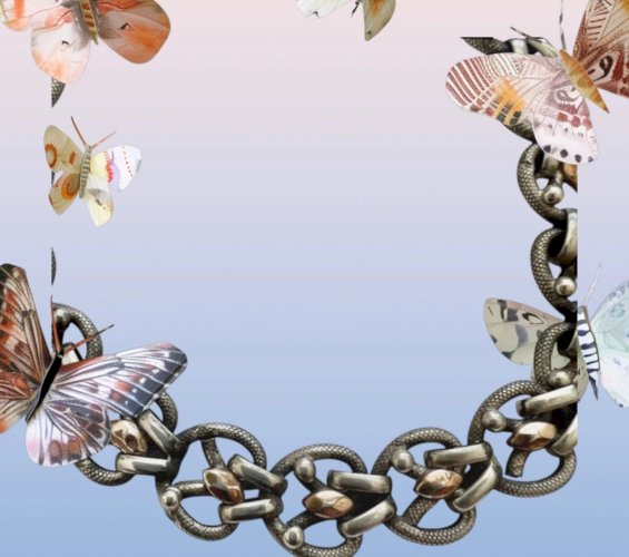 Bracelet ancien argent Massif vermeil unisexe 1900 Poinçon sanglier France