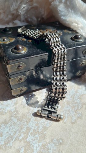 Bracelet ancien du Rajasthan en argent ethnique