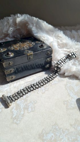 Bracelet ancien du Rajasthan en argent ethnique