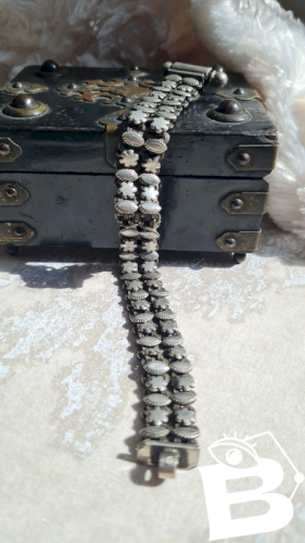 Bracelet ancien du Rajasthan en argent ethnique