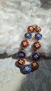 Bracelet ancien Emaux de Bressans en argent