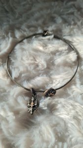 Crown eagle antique bracelet with Lorraine cross and fleur-de-lis in silver