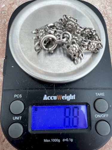 Bracelet argent florale fin 19e poinçon travail français-ancien-Vintage-charme