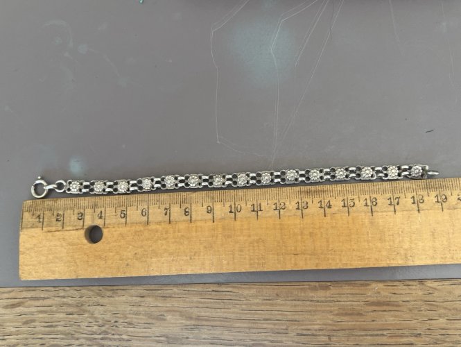 Bracelet argent florale fin 19e poinçon travail français-ancien-Vintage-charme