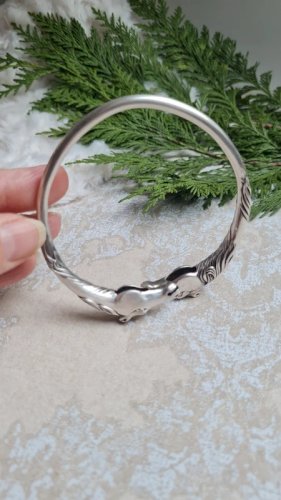 Bracelet argent massif- Arthus Bertrand - bracelet deux têtes de cheval