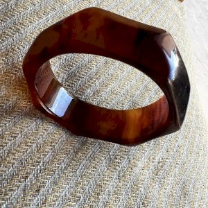 Bracelet Art Deco Bakelite Jonc Biseauté vintage ancien
