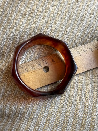 Bracelet Art Deco Bakelite Jonc Biseauté vintage ancien