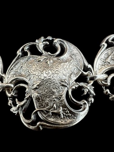Bracelet Art nouveau vintage ancien Motif Végétaux