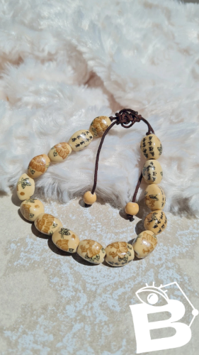 Bracelet chinois en porcelaine peints ajustable - Porte-Bonheur