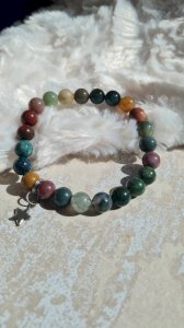 Indian agate bracelet, lithotherapy, semi-precious stones