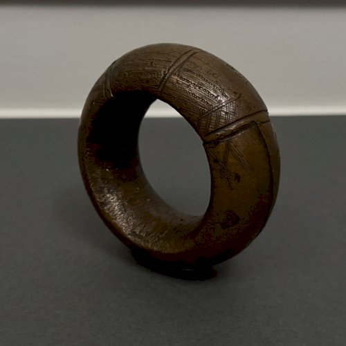 Bracelet d'esclave en bronze Afrique finement gravé M3956