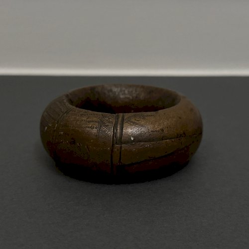 Bracelet d'esclave en bronze Afrique finement gravé M3956