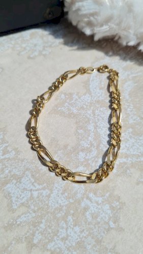 Bracelet doré chaine gros maillon