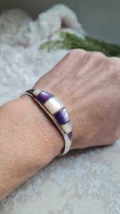 Bracelet en argent 800 en nacre