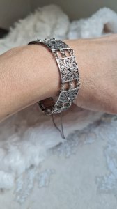 Bracelet en argent 800 filigrane ancien