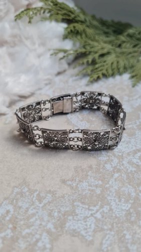 Bracelet en argent 800 filigrane ancien