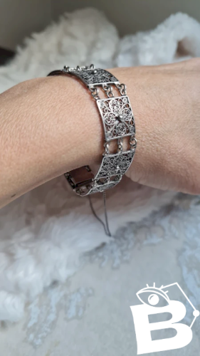 Bracelet en argent 800 filigrane ancien