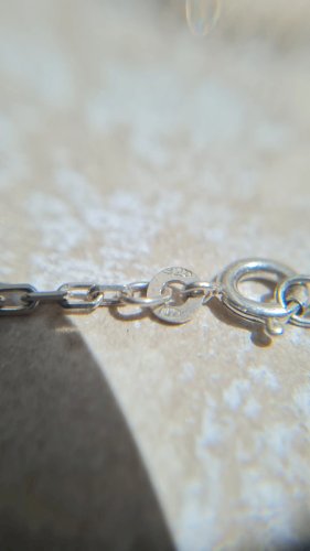 Bracelet en argent 925 cœur avec une double chaine