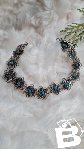 Bracelet en argent 925 filigrane ancien