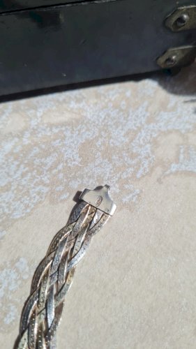 Bracelet en argent 925 torsade plate