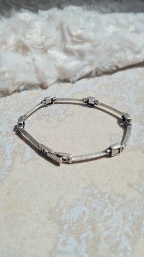 Bracelet en argent avec améthystes