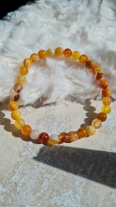 Carnelian bracelet, lithotherapy semi-precious stones