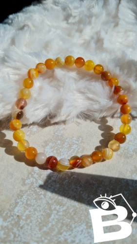 Bracelet en cornaline lithothérapie pierres semi-précieus