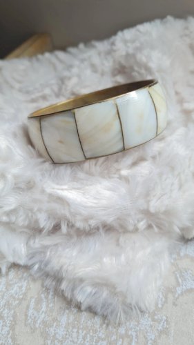 Bracelet en nacre et laiton vintage