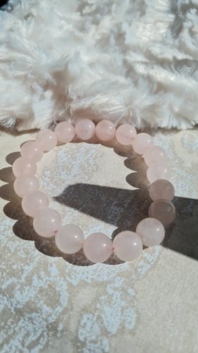 Bracelet en  quartz rose lithothérapie pierres semi-précieuses