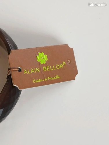 bracelet en verre neuf marron chocolat 