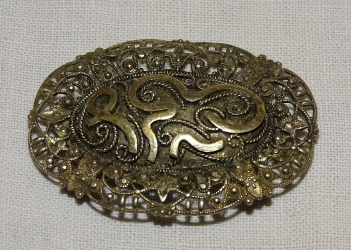 -BRACELET ET BROCHE ARGENT AFRIQUE DU NORD Poinçon CRABE BIJOUX ANCIENS BIJOU  D