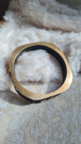 Bracelet ethnique ancien en laiton et corne