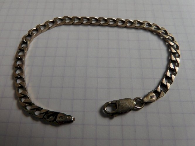 BRACELET GOURMETTE EN ARGENT MASSIF DE 7,2 GRAMMES