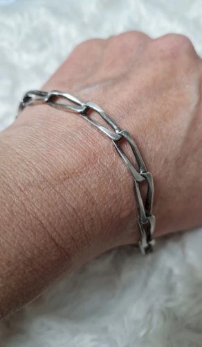 Bracelet - Gourmette homme en argent vintage poinçon crabe
