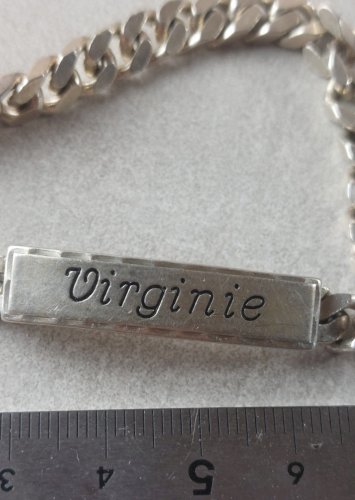 Bracelet / gourmette, Virginie, en argent