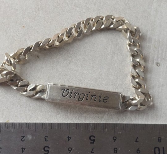 Bracelet / gourmette, Virginie, en argent
